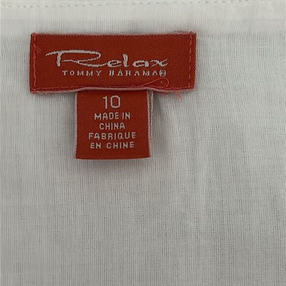 Tommy Bahama Two Palms Ruffle Linen Skirt White Size 10 - Picture 6 of 10